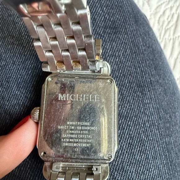 Michele Deco Madison MW06T01C5966 Yellow Gold 33mm Diamond Bezel- two tone - Picture 5 of 11